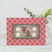 Invitations de la fête de biscuits de vacances (Debout devant)