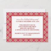 Invitations de la fête de biscuits de vacances (Dos)