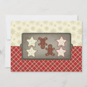 Invitations de la fête de biscuits de vacances (Devant)