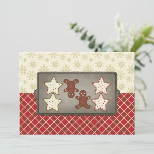 Invitations de la fête de biscuits de vacances (Debout devant)