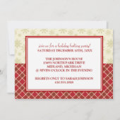 Invitations de la fête de biscuits de vacances (Dos)