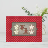 Invitations de la fête de biscuits de vacances (Debout devant)