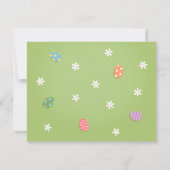 Invitations de la fête de chasse aux oeufs de Pâqu (Dos)