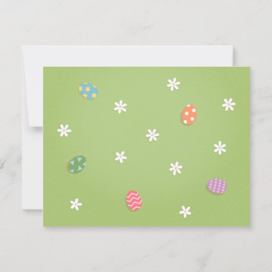 Invitations de la fête de chasse aux oeufs de Pâqu (Dos)