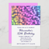 Invitations de la fête de couleur 10ème fille colo (Devant / Derrière)