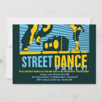 Invitations de la fête de danse de rue