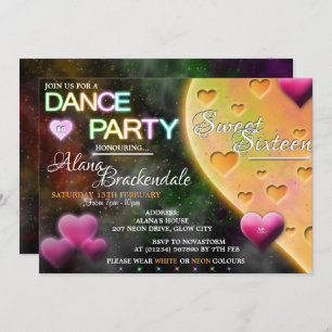 Invitations de la fête de danse Sweet sixteen