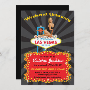 Invitations de la fête de départ de Las Vegas Week