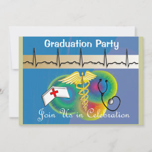 Invitations de la fête de diplôme d'infirmière