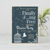 Invitations de la fête de divorce : Enfin Gratuit (Debout devant)
