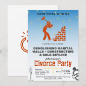 Invitations de la fête de divorce : Fermeture de l (Devant / Derrière)