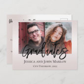 Invitations de la fête de double diplôme (Devant / Derrière)