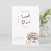 Invitations de la fête de fiançailles de fleurs ro (Debout devant)