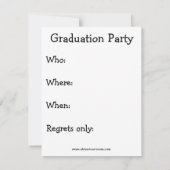 Invitations de la fête de fin d'études Médicales (Dos)