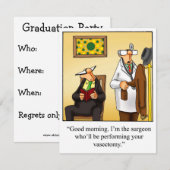 Invitations de la fête de fin d'études Médicales (Devant / Derrière)