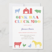 invitations de la fête de garçon, fête de zoo de m (Devant)