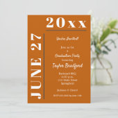 Invitations de la fête de graduation blanche orang (Debout devant)