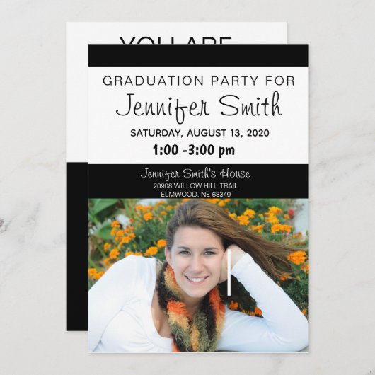 Invitations de la fête de graduation, Coronavirus (Devant / Derrière)