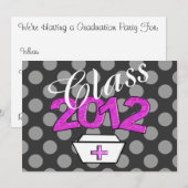 Invitations de la fête de graduation des infirmièr (Devant / Derrière)