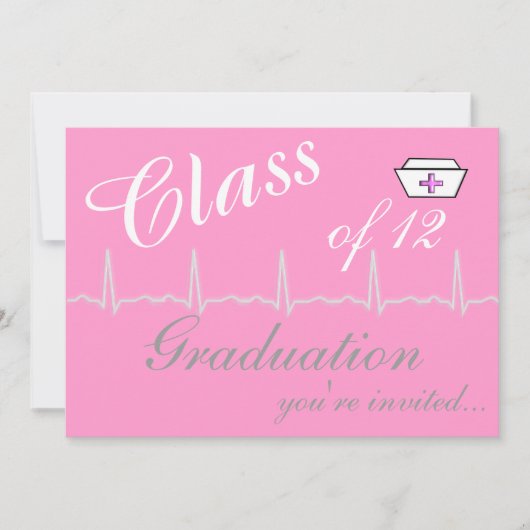 Invitations de la fête de graduation des infirmièr (Devant)