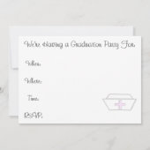 Invitations de la fête de graduation des infirmièr (Dos)