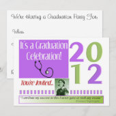 Invitations de la fête de graduation des infirmièr (Devant / Derrière)