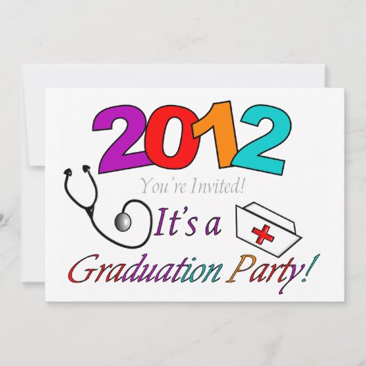 Invitations de la fête de graduation des infirmièr (Devant)