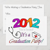 Invitations de la fête de graduation des infirmièr (Devant / Derrière)