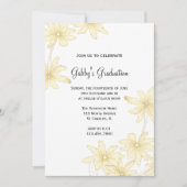 Invitations de la fête de graduation des marguerit (Devant)