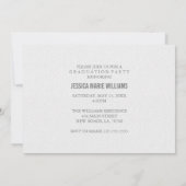 Invitations de la fête de graduation moderne (Dos)