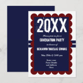 Invitations de la fête de graduation personnalisée (Devant / Derrière)