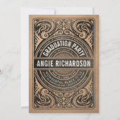 Invitations de la fête de graduation Rustic Kraft (Devant)