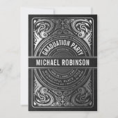 Invitations de la fête de graduation Silver Foil (Devant)