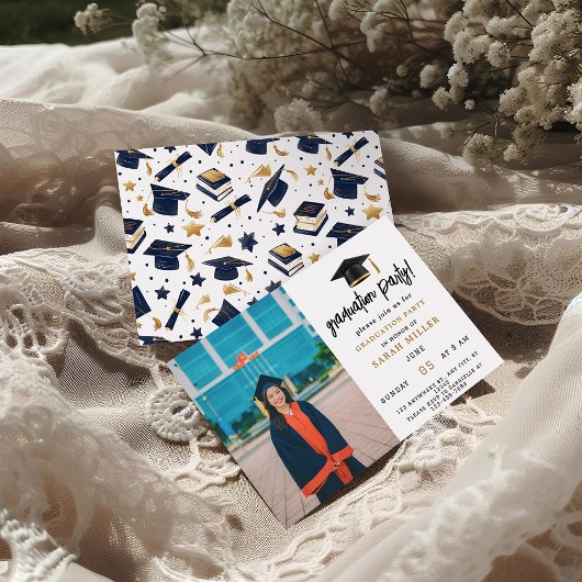 Invitations de la fête de graduation simple et mod