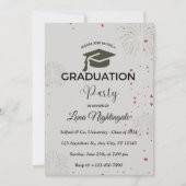 Invitations de la fête de graduation simple et mod (Devant)