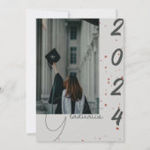 Invitations de la fête de graduation simple et mod (Dos)