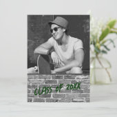 Invitations de la fête de graduation [Vert] (Debout devant)