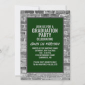 Invitations de la fête de graduation [Vert] (Dos)