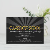 Invitations de la fête de graduation Yellow Spotli (Debout devant)