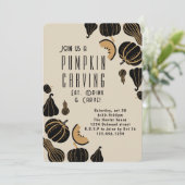 Invitations de la fête de la citrouille d'Hallowee (Debout devant)