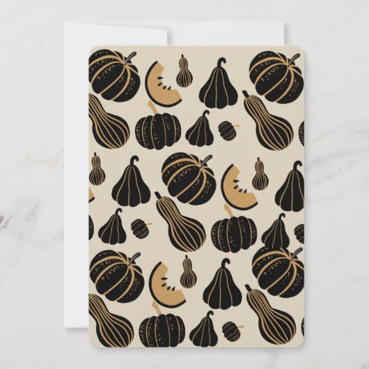 Invitations de la fête de la citrouille d'Hallowee (Dos)