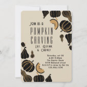 Invitations de la fête de la citrouille d'Hallowee (Devant)