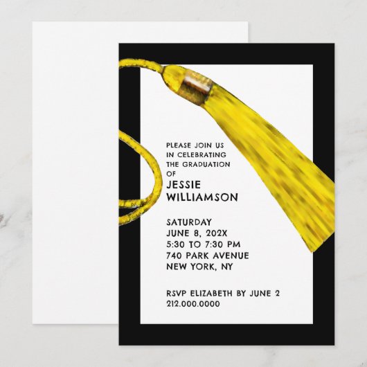 Invitations de la fête de la graduation créative (Devant / Derrière)