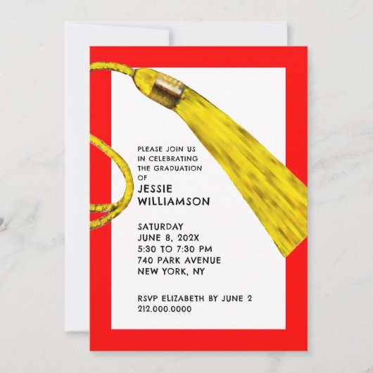 Invitations de la fête de la graduation créative (Devant)