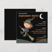 Invitations de la fête de la petite sorcière (Devant / Derrière)