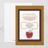Invitations de la fête de la récolte d'automne (Devant / Derrière)