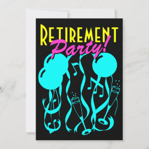 Invitations de la fête de la retraite en couleur d