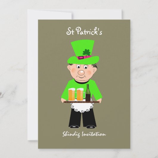 Invitations de la fête de la Saint Patrick (Devant)