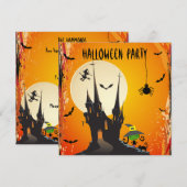 Invitations de la fête de la sorcière, du chat et  (Devant / Derrière)