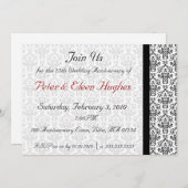 Invitations de la fête de l'Anniversaire Mariage v (Devant / Derrière)